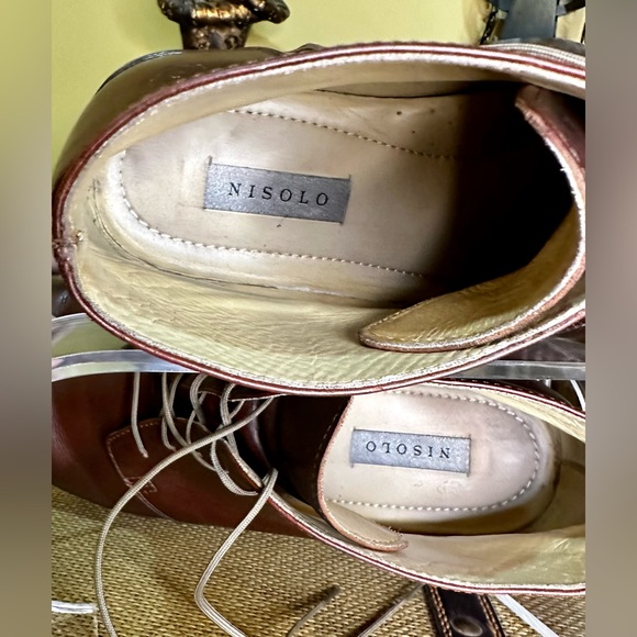 EUC Nisola “Emilio” Chukka Boots Leather Upper Brown/Cordovan Size 11 - Picture 14 of 16